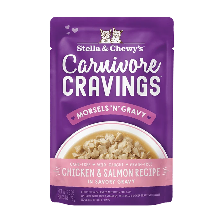 Carnivore Cravings Morsels'N'Gravy Chicken & Salmon Recipe for Cats