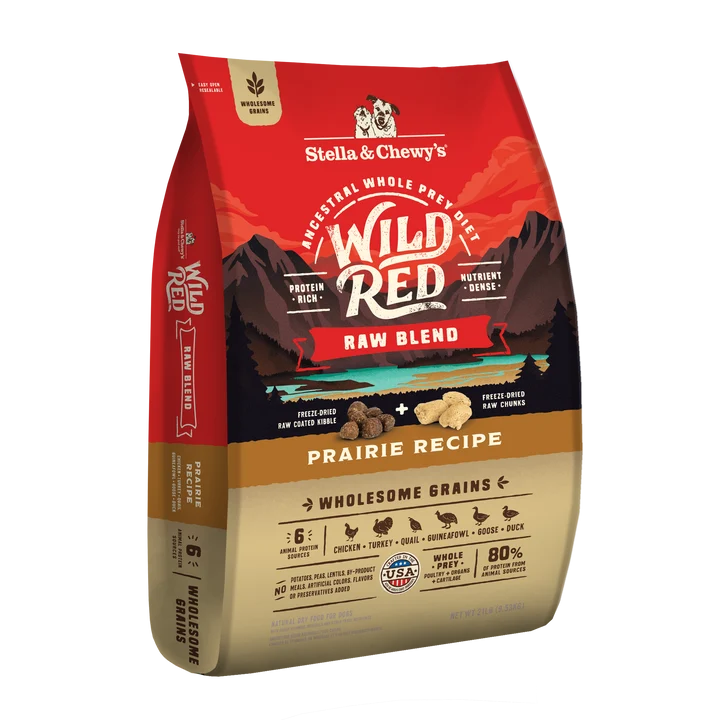 Wild Red Raw Blend Wholesome Grains Prairie Recipe for Dogs