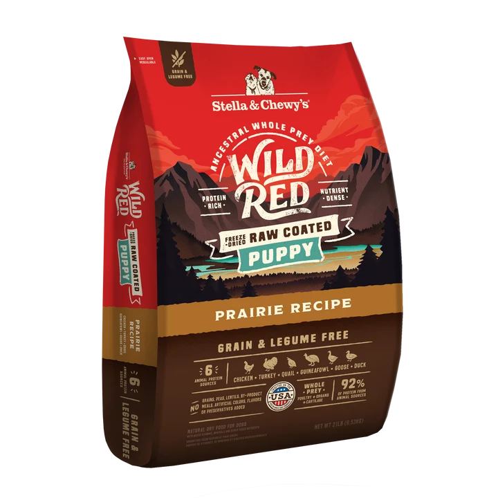 Wild Red Raw Coated Grain & Legume Free Prairie Recipe for Puppies