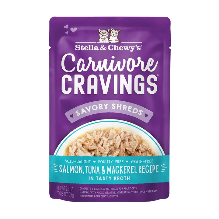Carnivore Cravings Salmon, Tuna & Mackerel Recipe for Cats
