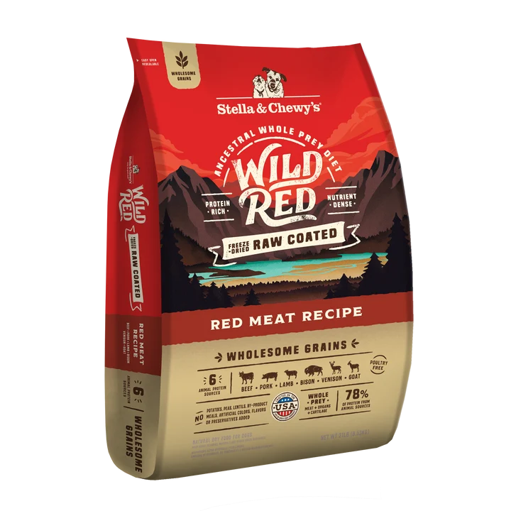 Wild Red Raw Coated Wholesome Grains Red Meat Recipe for Dogs