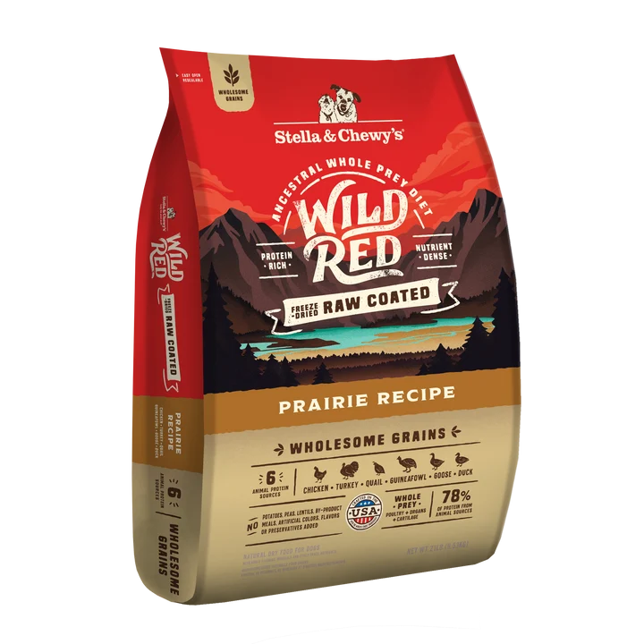 Wild Red Raw Coated Wholesome Grains Prairie Recipe for Dogs