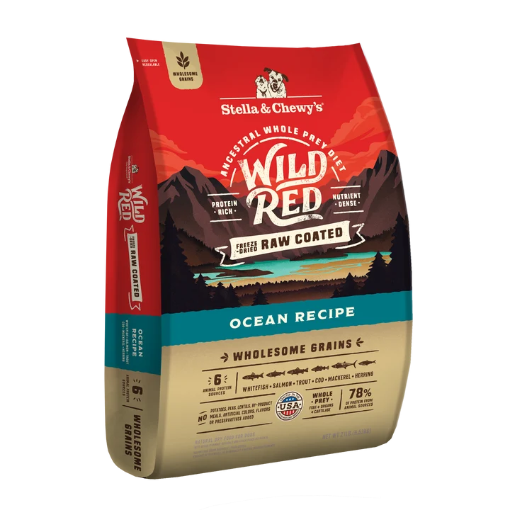 Wild Red Raw Coated Wholesome Grains Ocean Recipe for Dogs