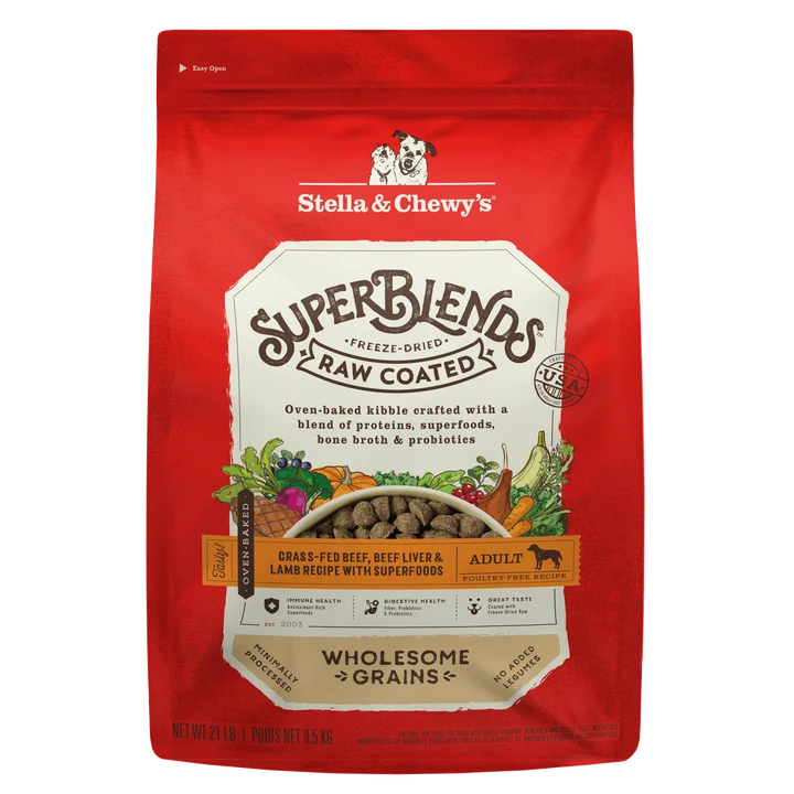 SuperBlends Raw Coated Beef, Beef Liver & Lamb Recipe + Superfoods for Dogs