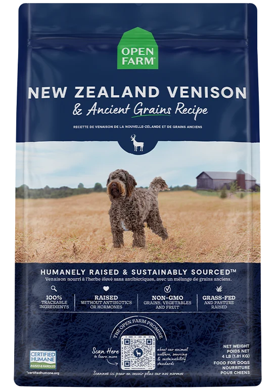New Zealand Venison & Ancient Grains Dog Kibble