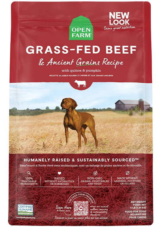 Grass-Fed Beef & Ancient Grains Dog Kibble