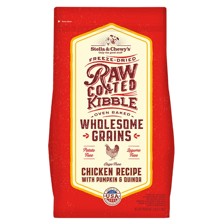 Chicken Recipe with Pumpkin & Quinoa Raw Coated Kibble Wholesome Grains for Dogs