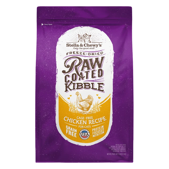 Raw Coated Kibble Cage-Free Chicken Recipe for Cats