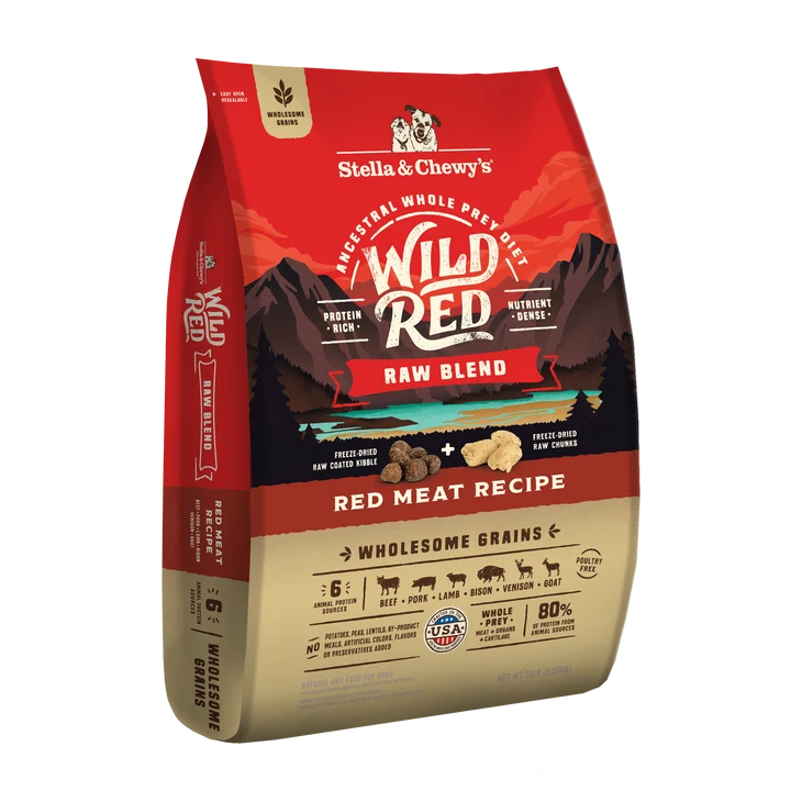 Wild Red Raw Blend Wholesome Grains Red Meat Recipe for Dogs