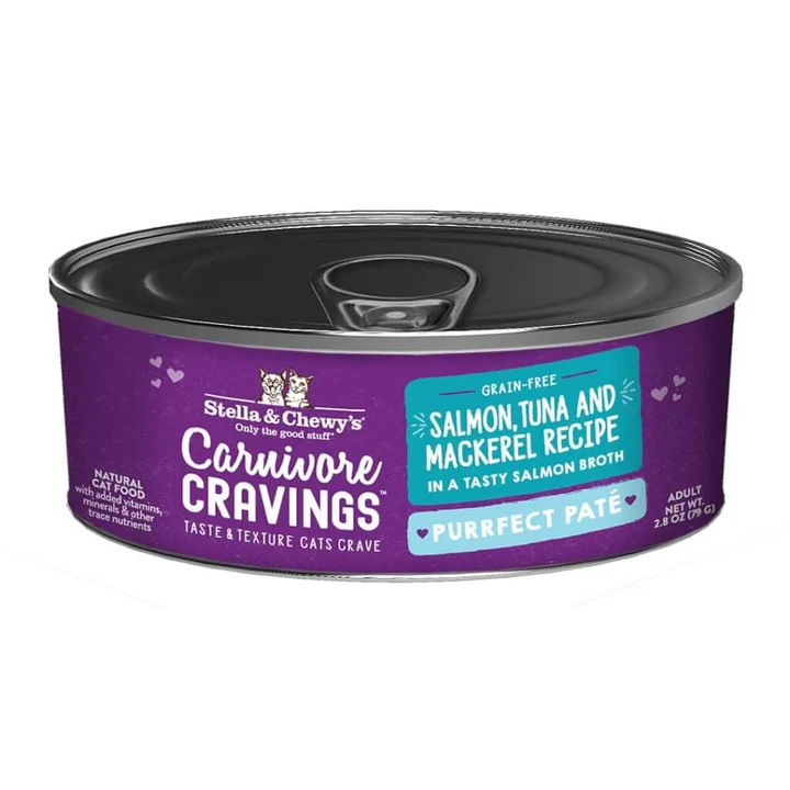 Carnivore Cravings Purrfect Paté Salmon, Tuna & Mackerel Recipe for Cats