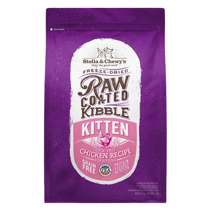 Raw Coated Kibble Kitten Cage-Free Chicken Recipe for Kittens